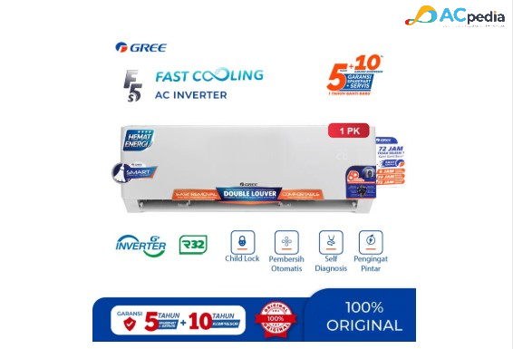 Gree AC Wall Mounted Split SmartClean F5S Series 1 PK
